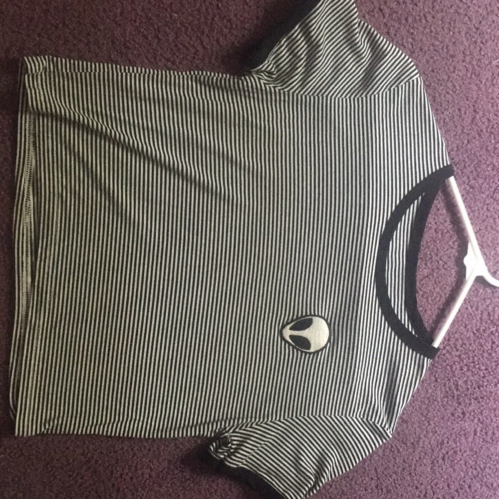 Striped alien crop top